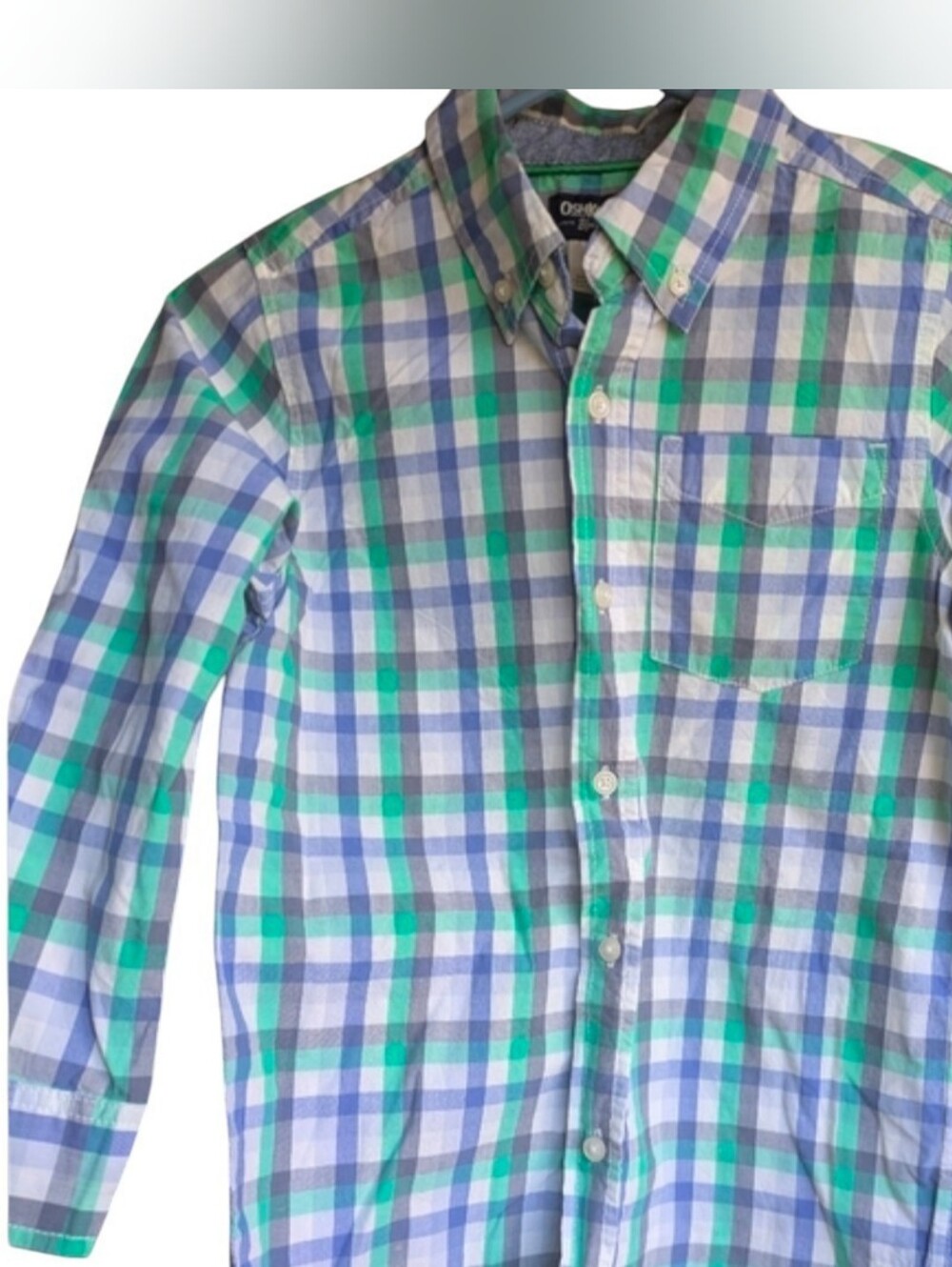 🌞4/20$ OshKosh B'gosh Checkered Shirt in Blue and Green